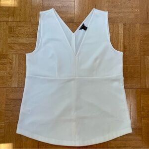 Ann Taylor Cream Sleeveless Top